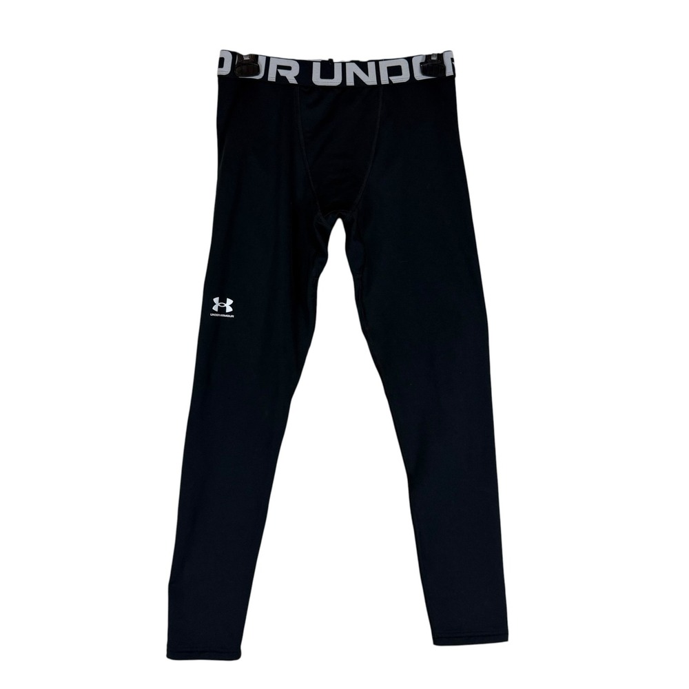 Under Armour Leggings Kids L Black ColdGear Compression Athletic Baselayer